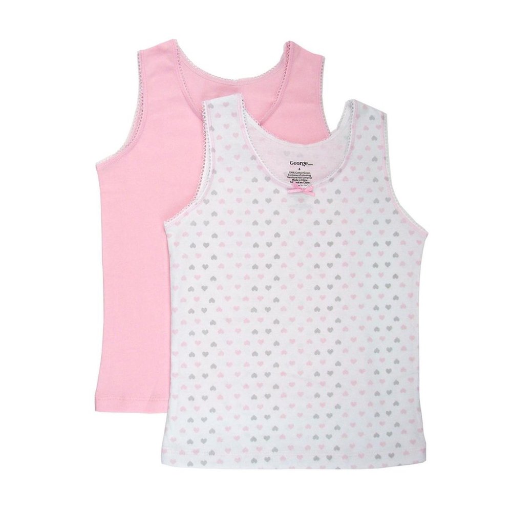 Pink Cat Print Tank Tops (2-Pack)